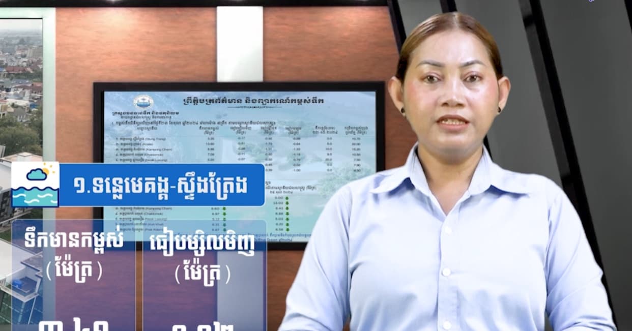 កម្ពស់ទឹកទន្លេសាប ទន្លេមេគង្គ និងទន្លេបាសាក់ ពិនិត្យឃើញនៅថ្ងៃទី ០៣ ខែកក្កដា  ឆ្នាំ២០២៦