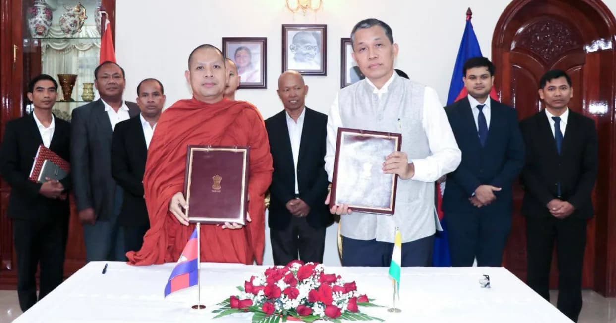 ស្ថានទូតឥណ្ឌា និងសាខាពុទ្ធិកសាកលវិទ្យាល័យព្រះសីហនុរាជខេត្តបាត់ដំបង ចុះអនុស្សរណៈនៃការយោគយល់គ្នា លើគម្រោងផ្តល់ផលរហ័ស ដើម្បីលើកកម្ពស់គុណភាពរស់នៅរបស់និស្សិតស្រី