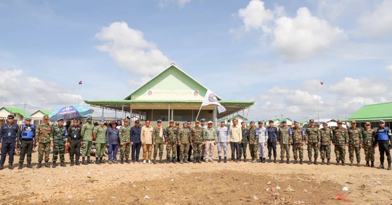 AOT ចុះសង្កេតការណ៍ ផ្ទៀងផ្ទាត់ និងចុះសួរសុខទុក្ខដល់ជនភៀសសឹក ភូមិរង់ចាំ ឃុំស្លក្រាម ដែលមិនទាន់អាចវិលត្រឡប់ទៅកាន់លំនៅដ្ឋានវិញបាននៅឡើយ